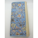 Elegantní peněženka modrá s květinami