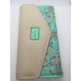 Elegantní peněženka zelená s květinami