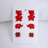 Sada náušnic na kartě