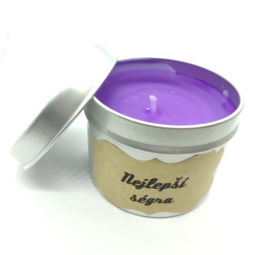 Vonná svíčka v plechovce růžový květ