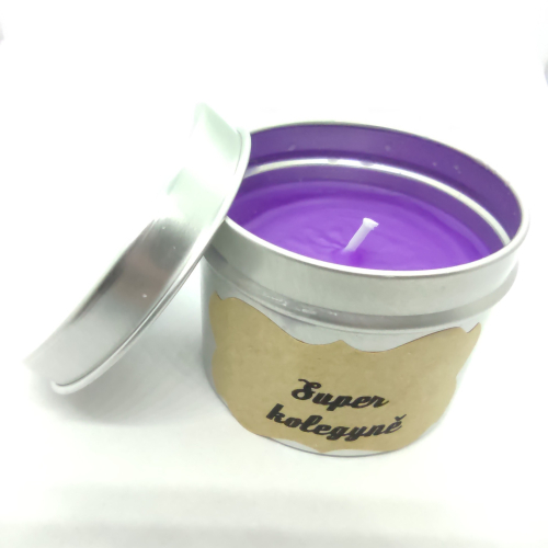 Vonná svíčka v plechovce růžový květ