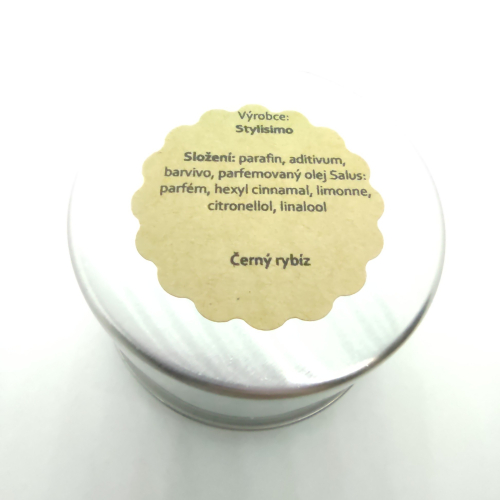 Vonná svíčka v plechovce černý rybíz