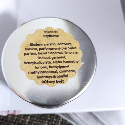 Svíčka "Skvělá holka" růžový květ