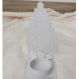 Kovový svícen domeček