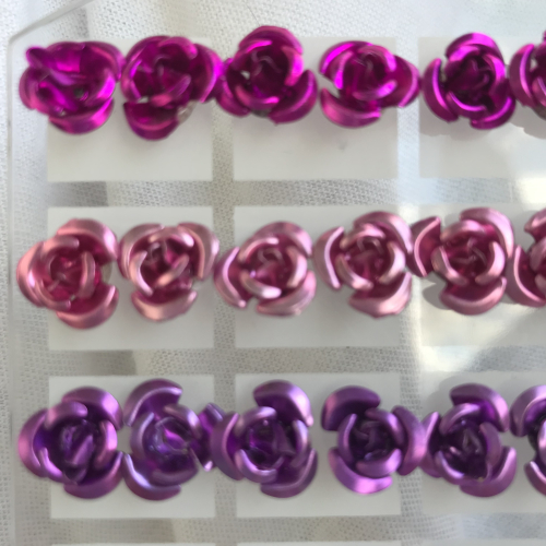 Náušnice kovové květiny, varianty na výběr