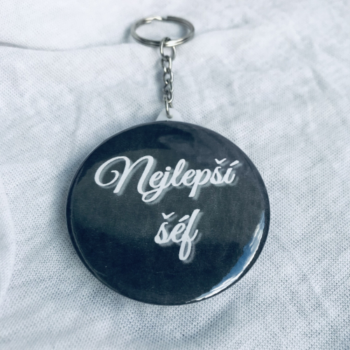 Přívěšek na klíče handmade s nápisem Nej brácha