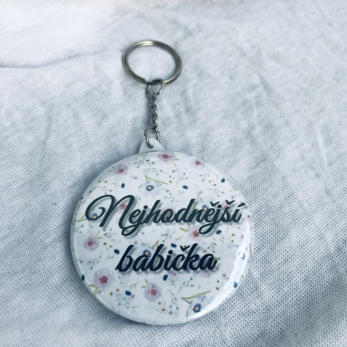Přívěšek na klíče handmade s nápisem Nej brácha