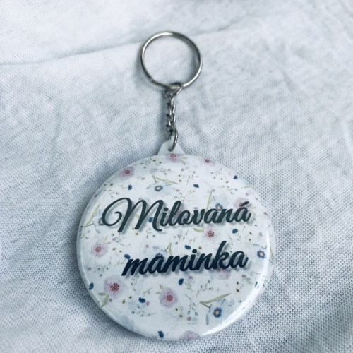 Přívěšek na klíče handmade s nápisem