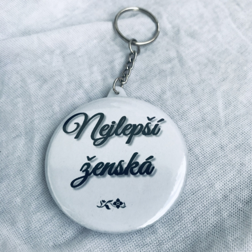 Přívěšek na klíče handmade s nápisem