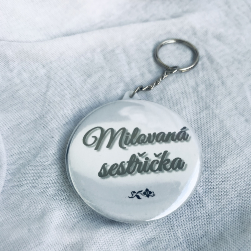 Přívěšek na klíče handmade s nápisem