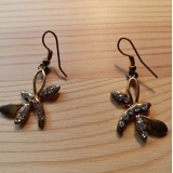 Náušnice motýl s fasetou