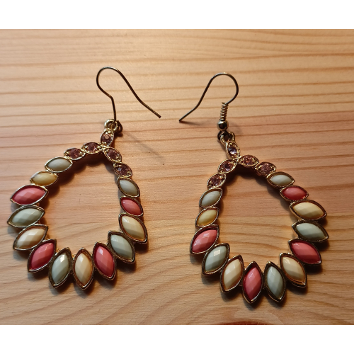 Náušnice barevné faseta