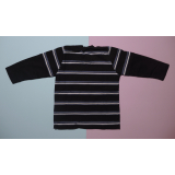 Chlapecké tričko / černé / pruhované / dlouhý rukáv
