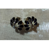 Náušnice černý květ