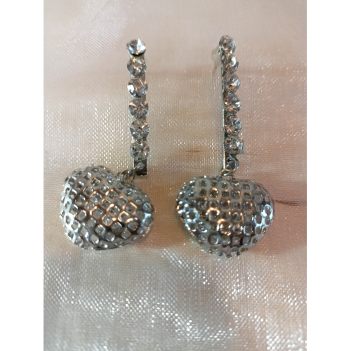 Náušnice srdce tvar kyvadla