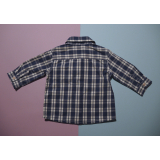 Kostkovaná košile / modro bílá / s kapsou