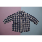 Kostkovaná košile / modro bílá / s kapsou