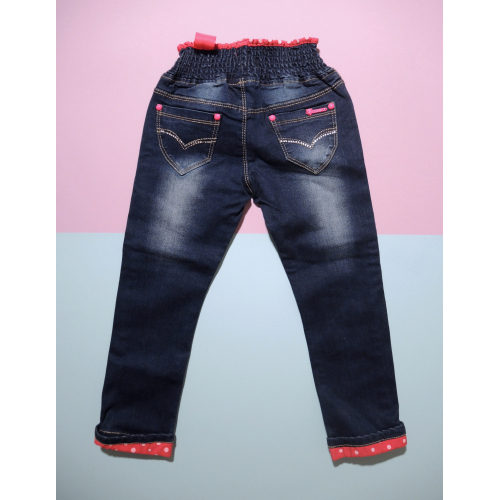 Dívčí džíny s mašlí a třpytkami