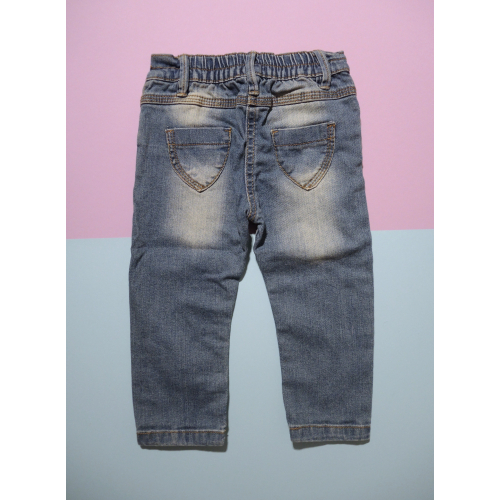 Dívčí džíny / světle modré / nášivka motýl