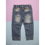 Dívčí džíny / světle modré / nášivka motýl