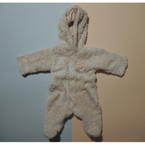 Dvouvrstvý overal s kapucí / béžový