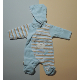 Dvouvrstvý overal s kapucí / světle modrý