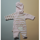 Dvouvrstvý overal s kapucí / růžový