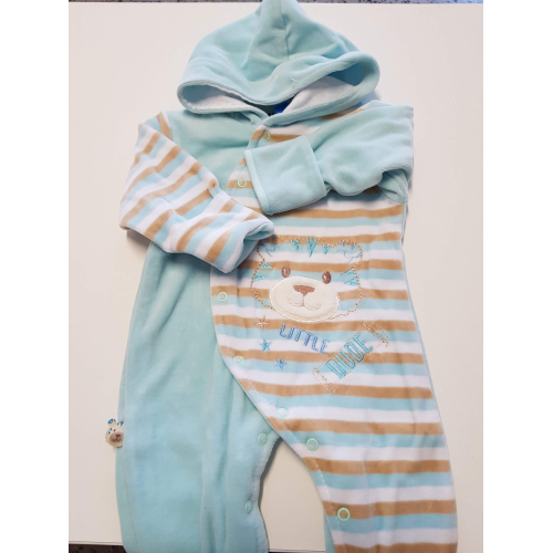 Dvouvrstvý overal s kapucí / světle modrý