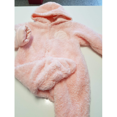 Dvouvrstvý overal s kapucí / růžový