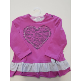 Růžové šatečky s velkým srdcem