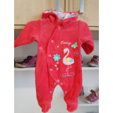 Dvouvrstvý overal s kapucí / motiv plameňák