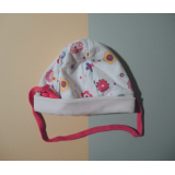 Čepice / bílá / květiny