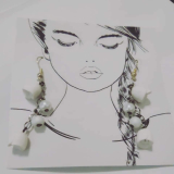 Náušnice bílé růžičky