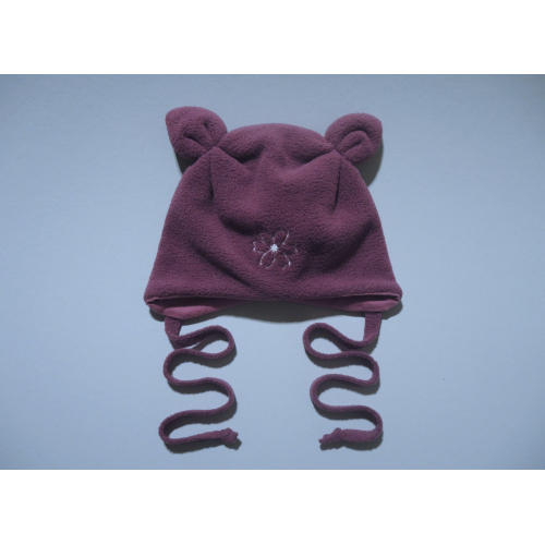 Fialová čepice s oušky