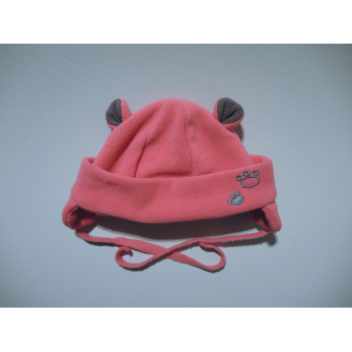 Růžová čepice s oušky