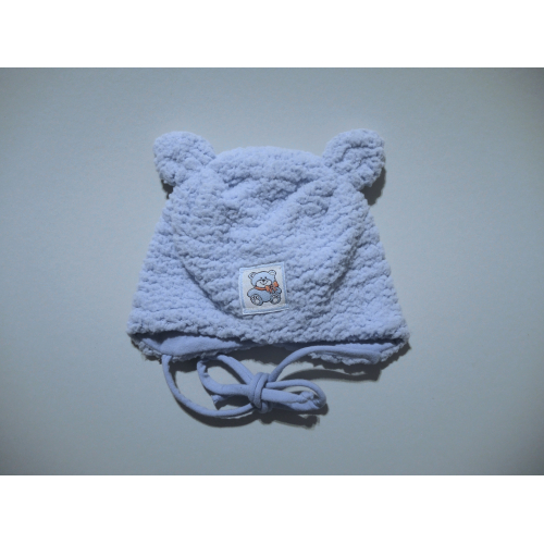 Světle modrá čepice s oušky