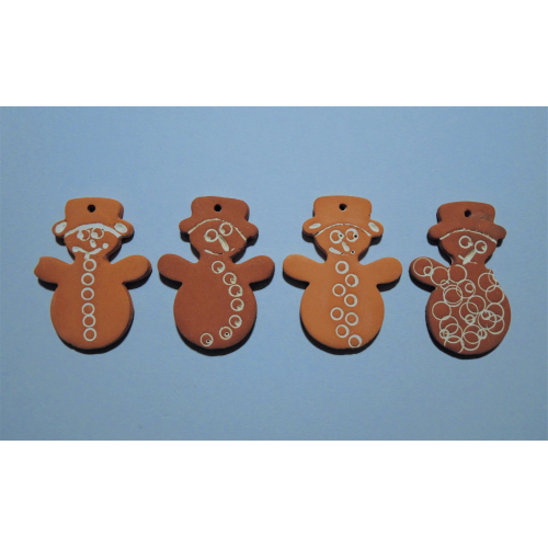 Keramická ozdoba sněhulák