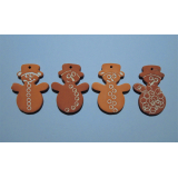 Keramická ozdoba sněhulák