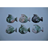 Keramická ozdoba ryba glazura