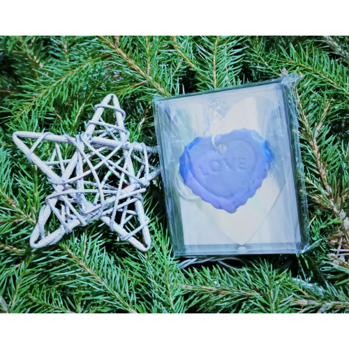 Přívěšek na klíče Modré srdce