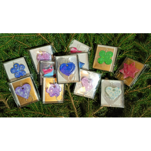 Přívěšek na klíče Modré srdce