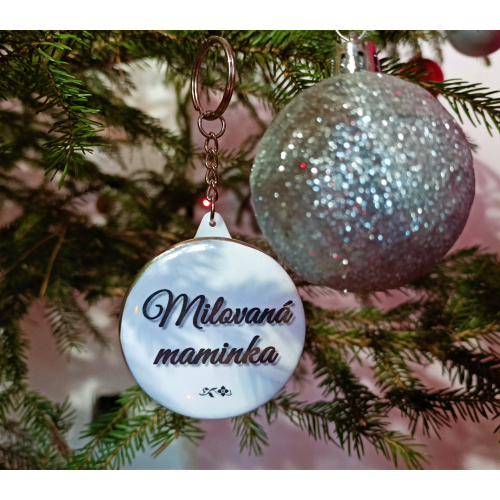 Přívěšek na klíče handmade s nápisem