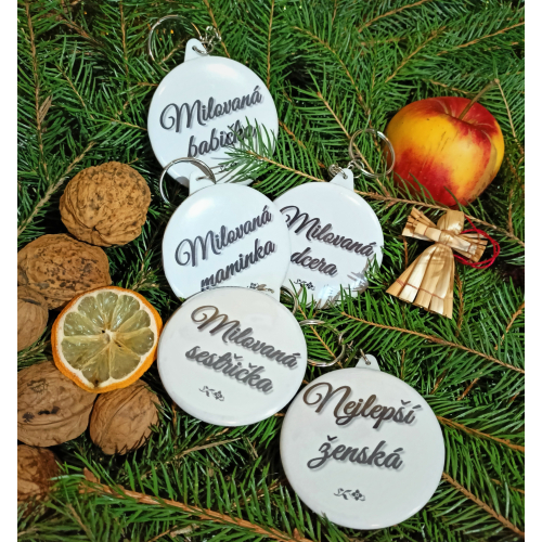 Přívěšek na klíče handmade s nápisem