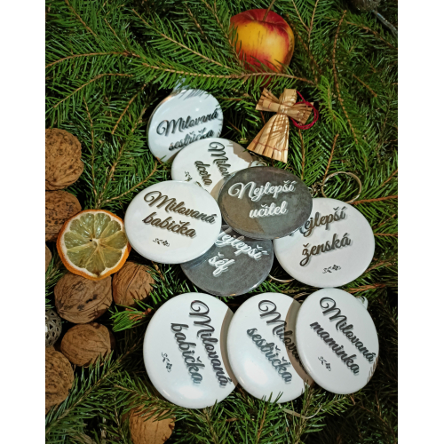 Přívěšek na klíče handmade s nápisem Nej brácha