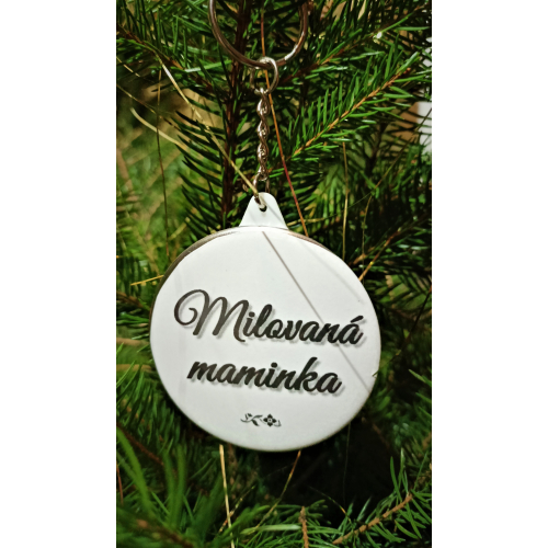 Přívěšek na klíče handmade s nápisem