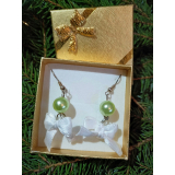 Náušničky v krabičce - zelená