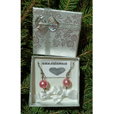 Náušničky v krabičce - růžová