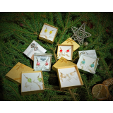 Náušničky v krabičce - žlutozlatá