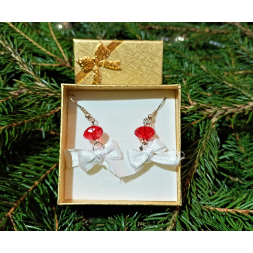 Náušničky v krabičce - červené