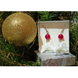 Náušničky v krabičce - fialová